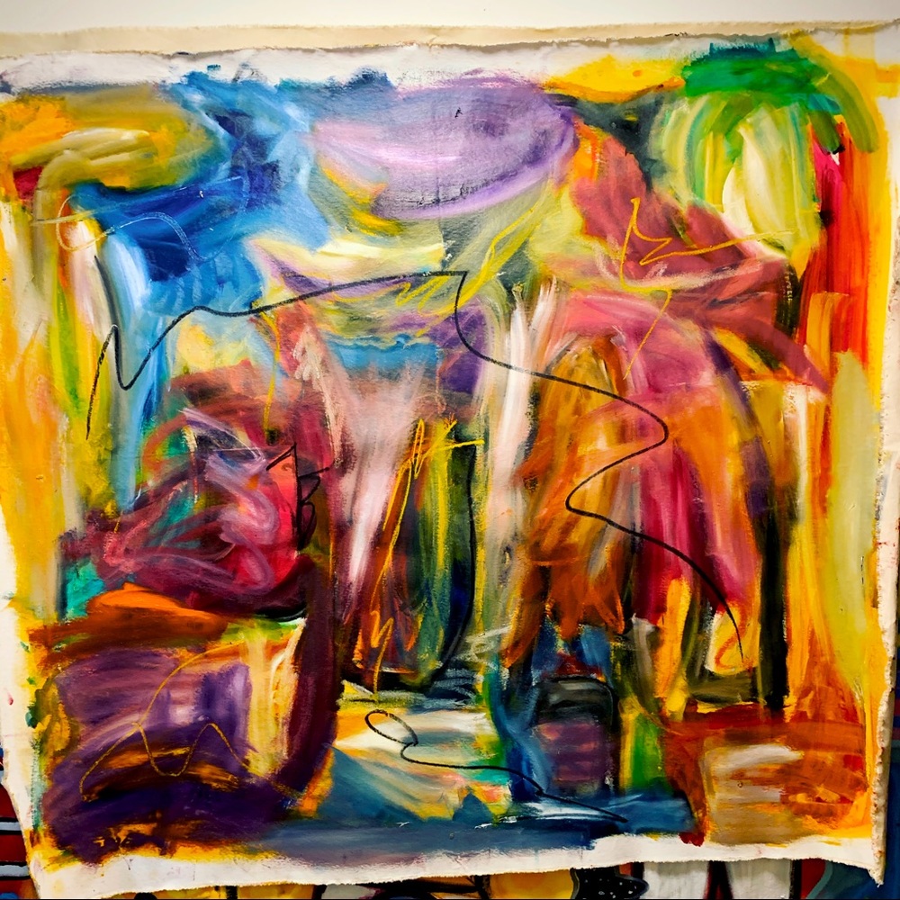 Oil painting on canvas only. No frame